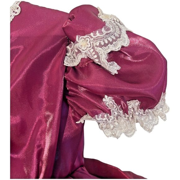 Vintage Girls Size 2 Pageant Dress Lace Faux Pearls Toddler Full Circle Party - Picture 7 of 10